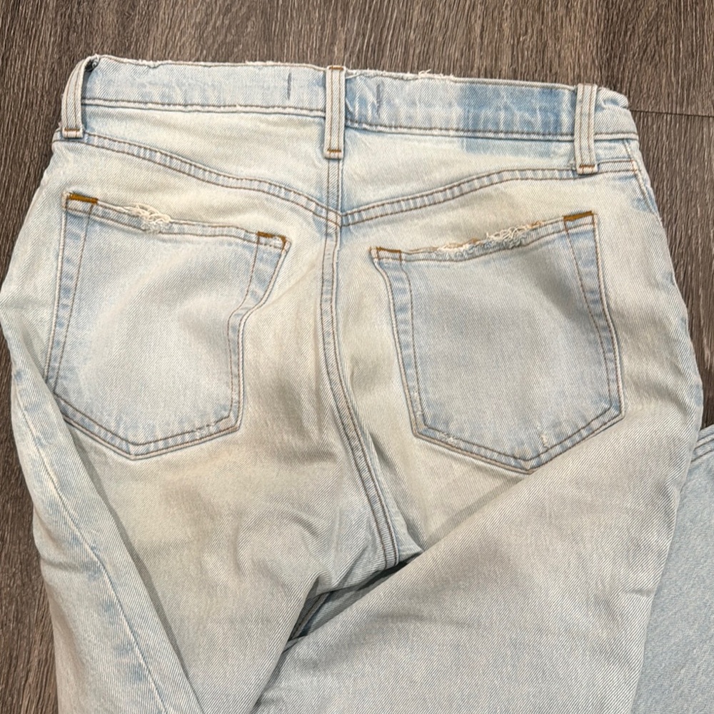 Abercrombie & Fitch Light Blue Women's Straight Leg Jeans - Picture 3 of 4